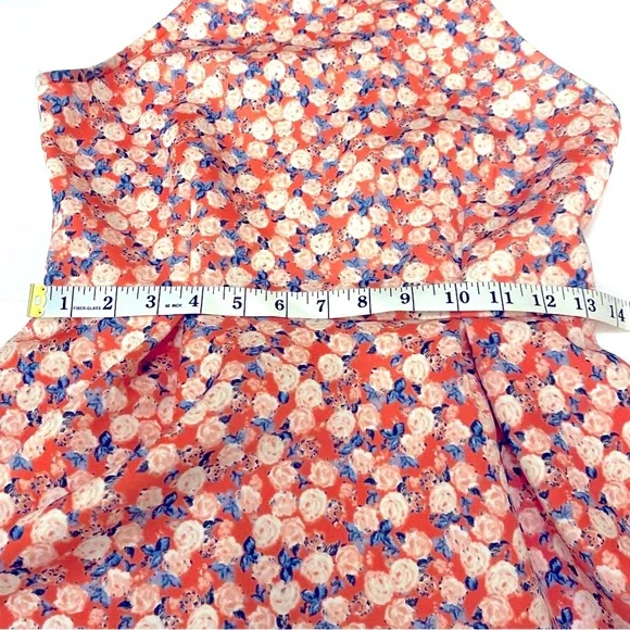 Floral Sleeveless Dress. Pink and Blue - Picture 16 of 17